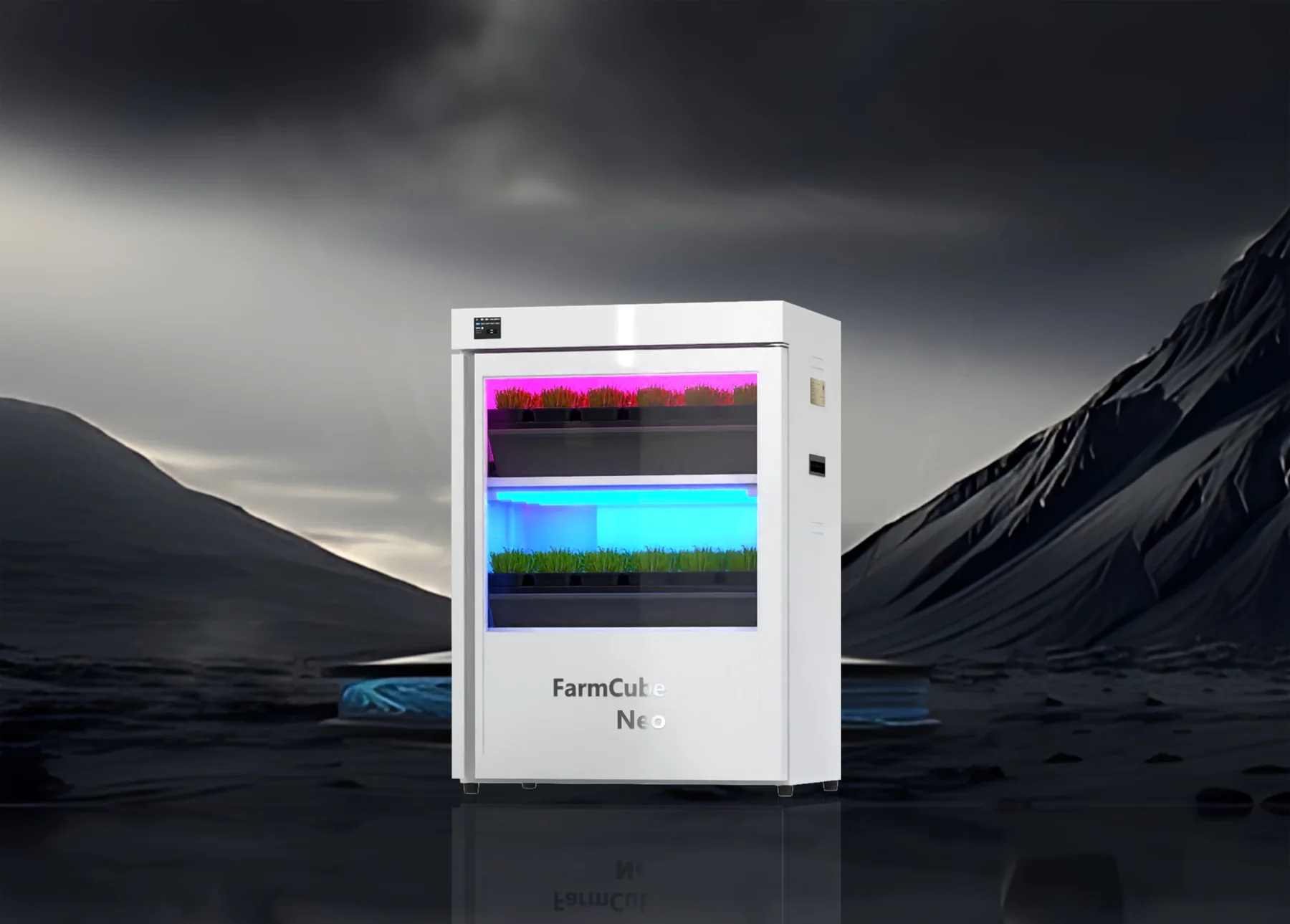 FarmCube Neo 2T white finish indoor microgreens cabinet