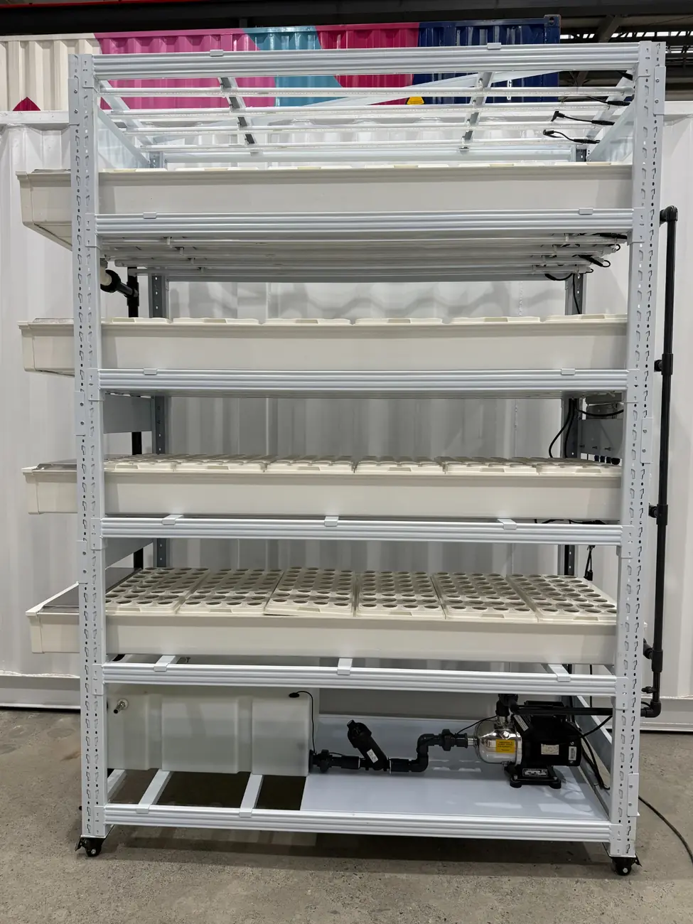 Pegma Germin five-layer seedling rack real front view for propagation projects